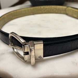 Lauren Ralph Lauren Black and Tan Reversible Leather Belt